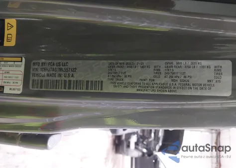 2021 Jeep Gladiator Sport S 4X4 из США, поврежденный, VIN 1C6HJTAG1ML557122